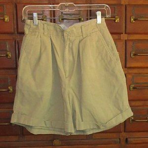 Sage Green Cotton Shorts Cuffs Size 10 FRENCH NAVY